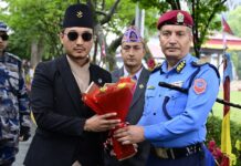 गृहमन्त्री गुरुङद्वारा प्रहरी प्रधान कार्यालयको निरीक्षण