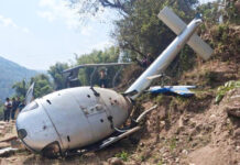 दुर्घटना लगत्तै हेलिकप्टर चालकले इन्जिन अफ गर्दा ठूलो दुर्घटना भएन