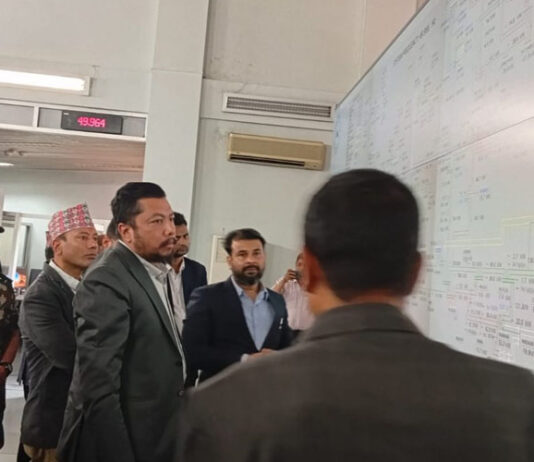 ऊर्जामन्त्रीद्वारा मस्याङ्दी विद्युतगृह निरीक्षण
