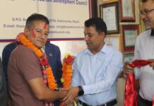 ठमेल पर्यटन विकास परिषद्को नवनिर्वाचित कार्यसमितिद्धारा पदभार ग्रहण